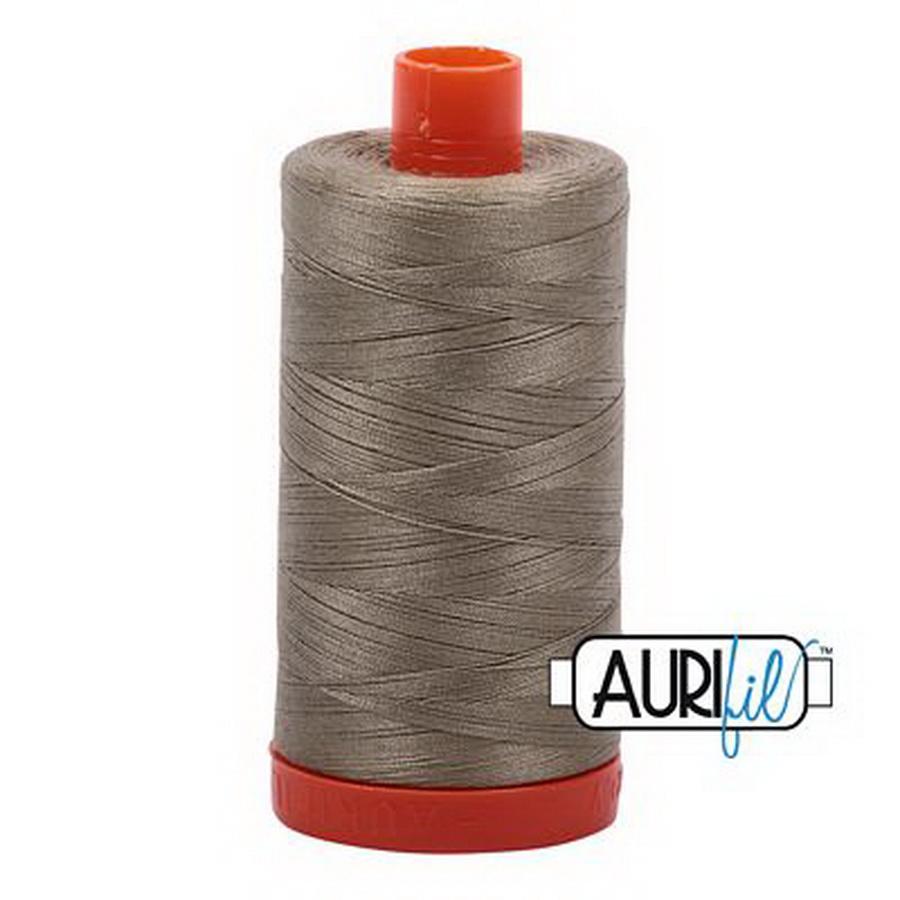 Aurifil Cotton Mako Thread 50wt 1300m Box of 6 LT KHAKI GREEN