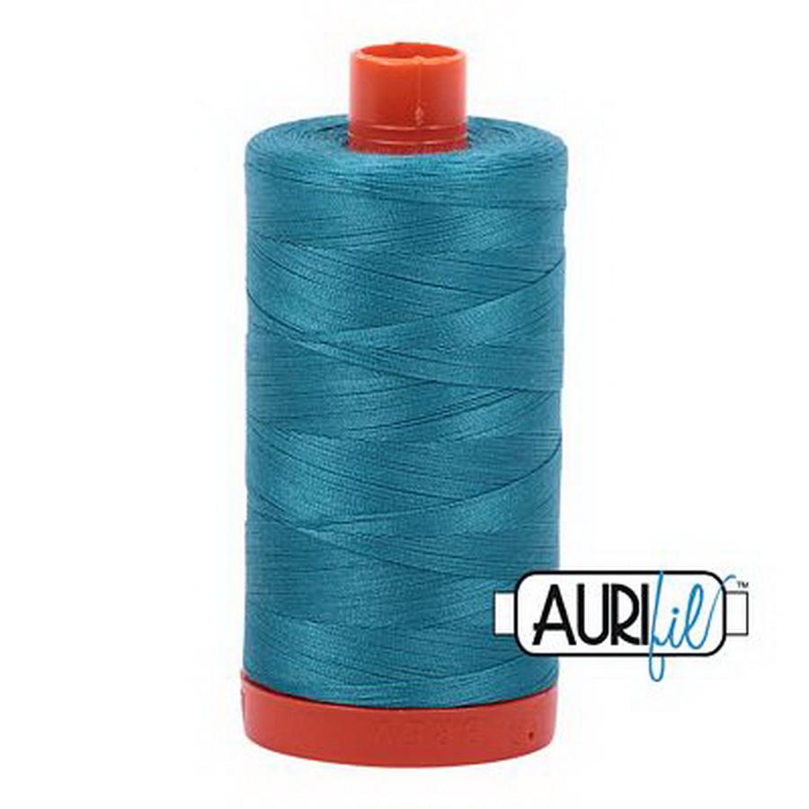 Aurifil Cotton Mako Thread 50wt 1300m Box of 6 MEDIUM TURQUOISE