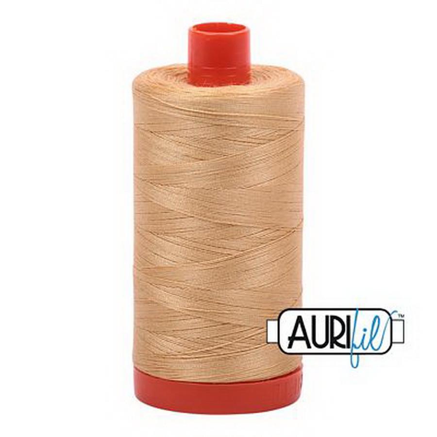 Aurifil Cotton Mako Thread 50wt 1300m Box of 6 OCHER YELLOW