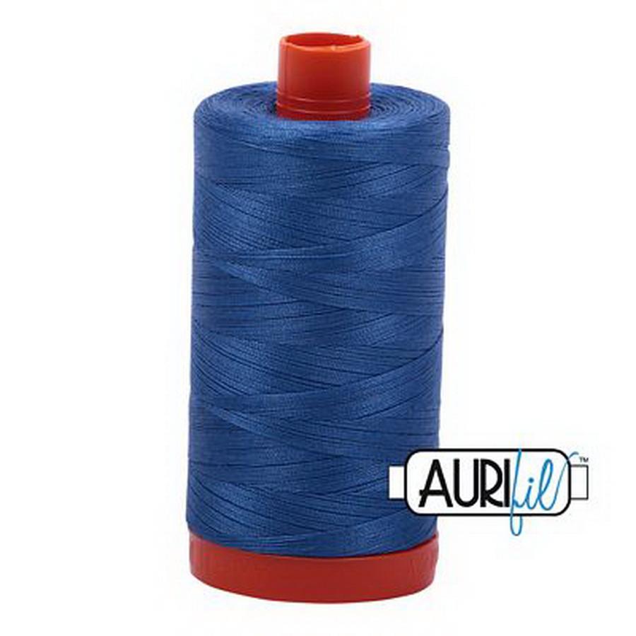 Aurifil Cotton Mako Thread 50wt 1300m Box of 6 PEACOCK BLUE
