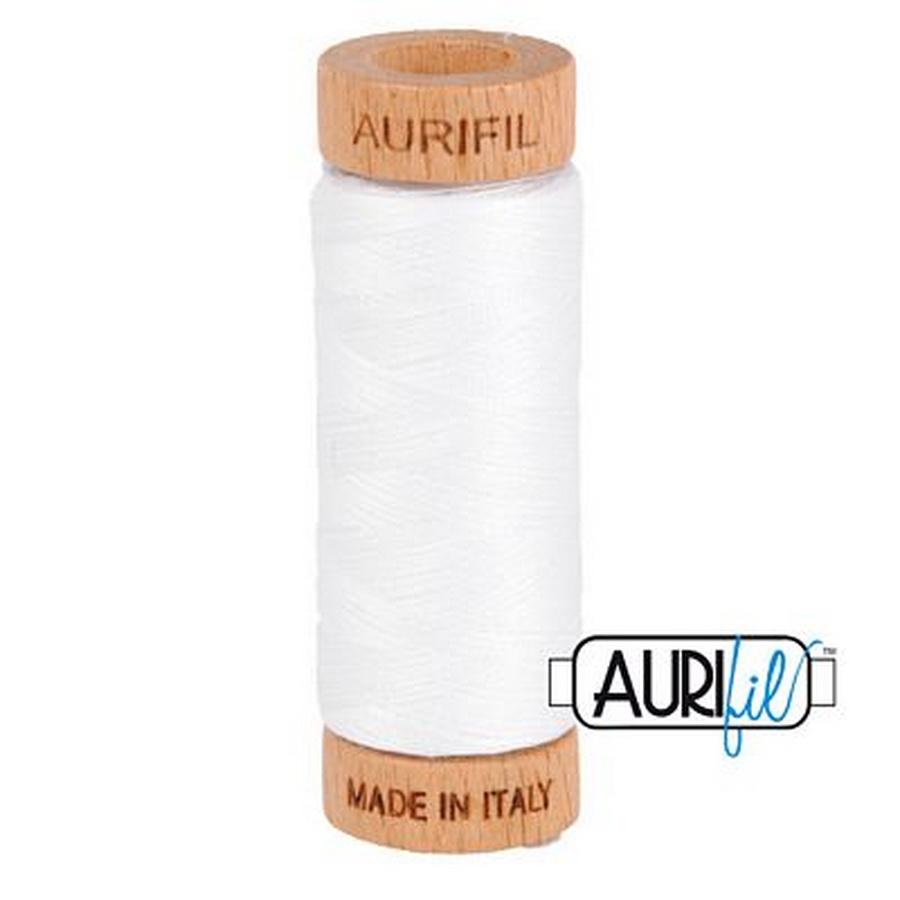 Aurifil Cotton Mako Thread 80wt 280m WHITE