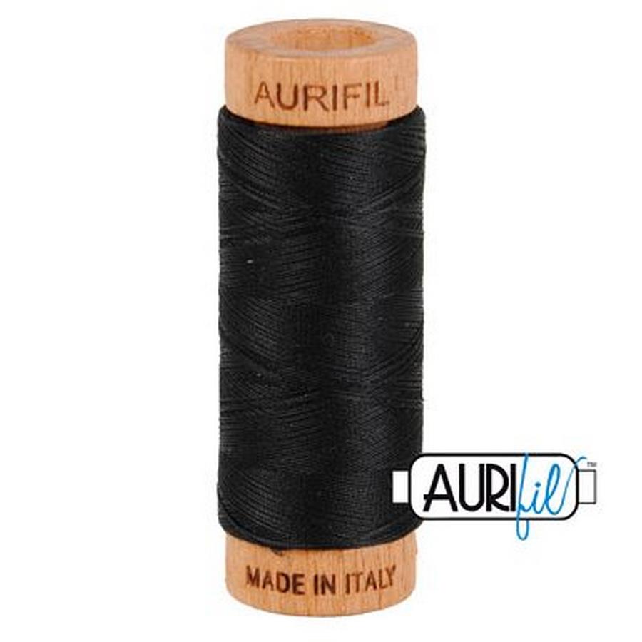 Aurifil Cotton Mako Thread 80wt 280m BLACK