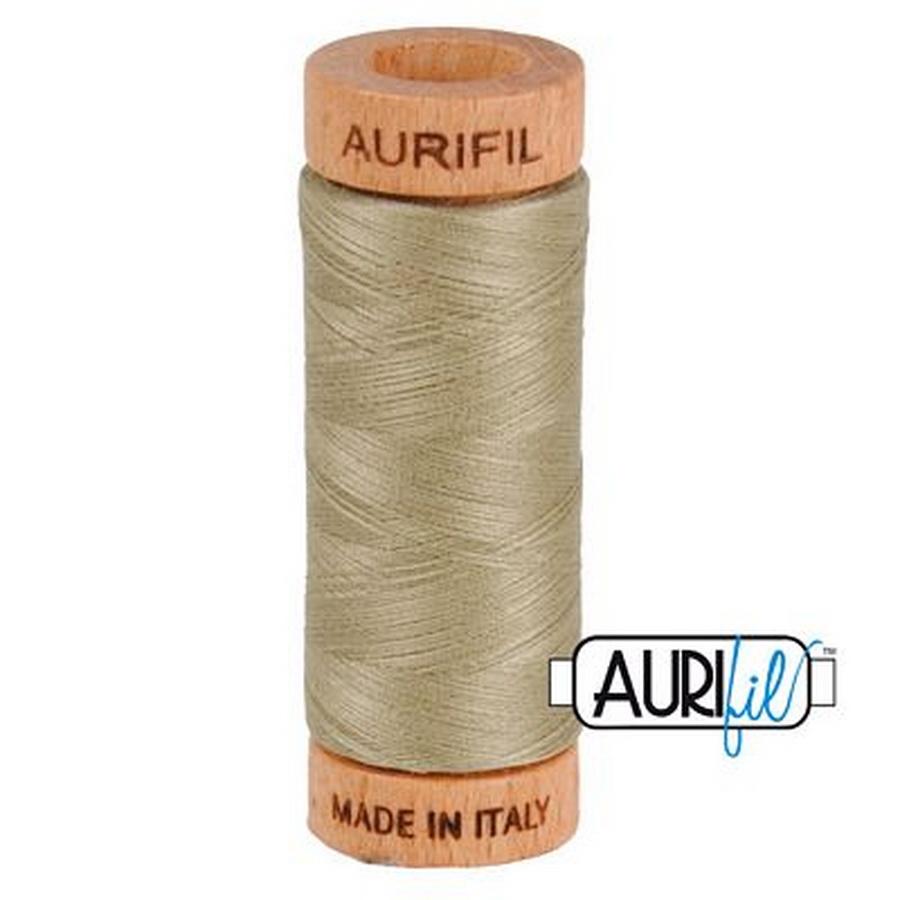 Aurifil Cotton Mako Thread 80wt 280m LIGHT KHAKI GREEN