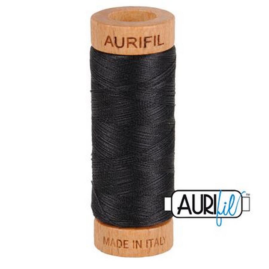 Aurifil Cotton Mako Thread 80wt 280m VERY DARK GRAY