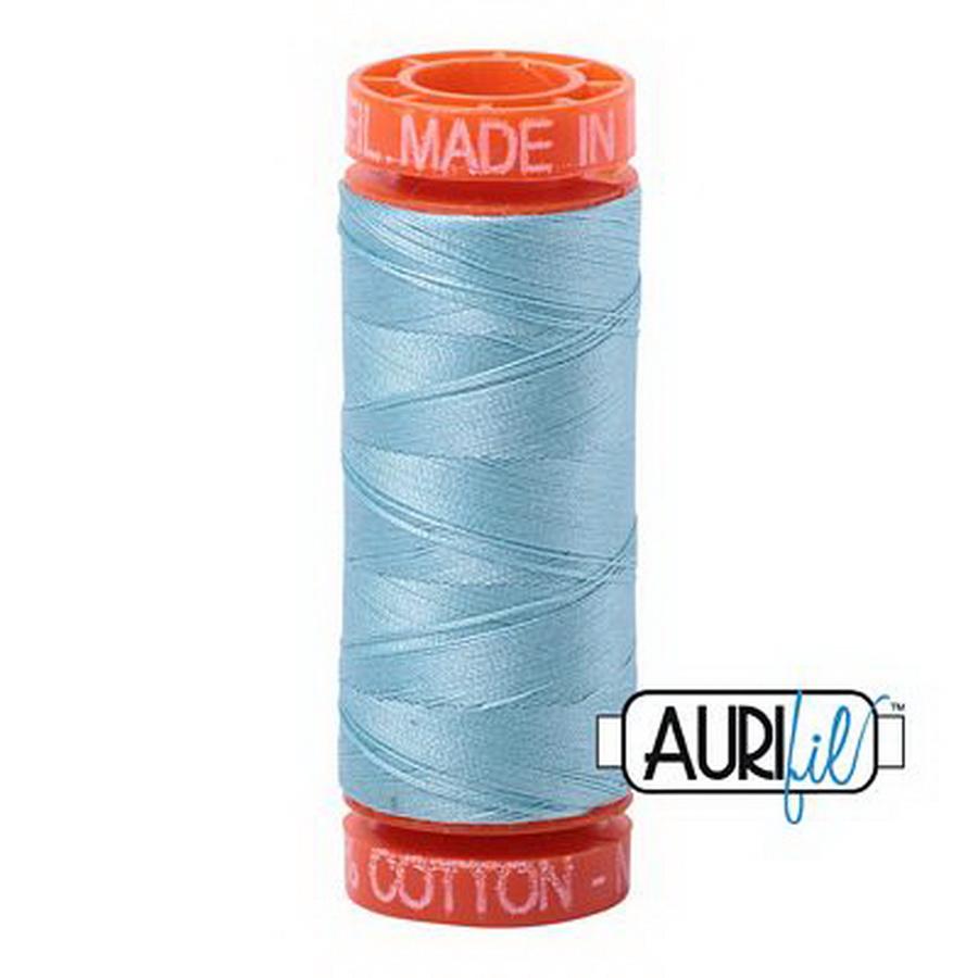 Aurifil Cotton Mako 50wt 200m Pack of 10 LIGHT GRAY TURQUOISE