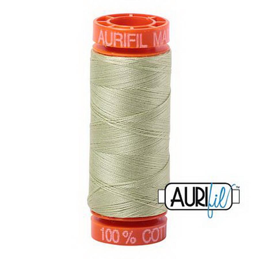 Aurifil Cotton Mako 50wt 200m Pack of 10 LIGHT AVOCADO