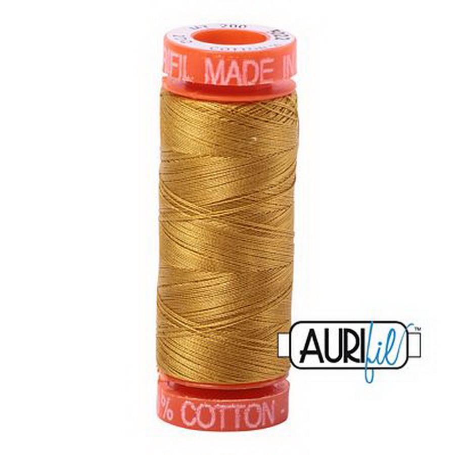 Aurifil Cotton Mako 50wt 200m Pack of 10 MUSTARD