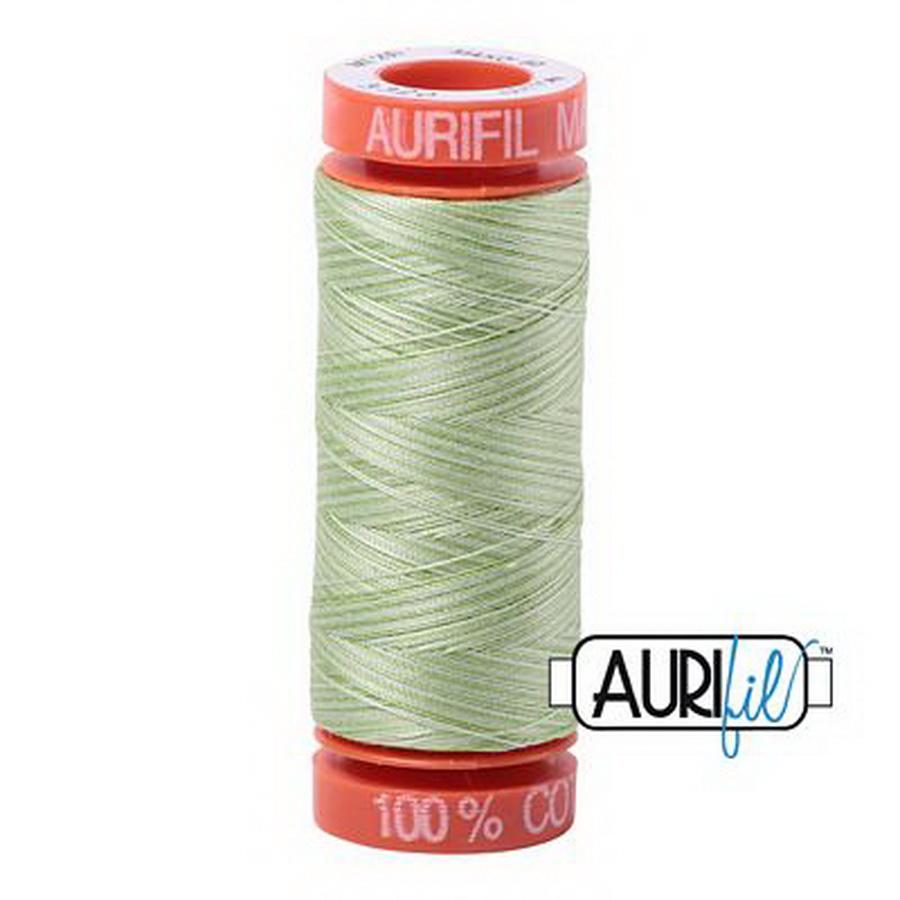 Aurifil Cotton Mako Vari 50wt 200m Pack of 10 LIGHT SPRING GREEN