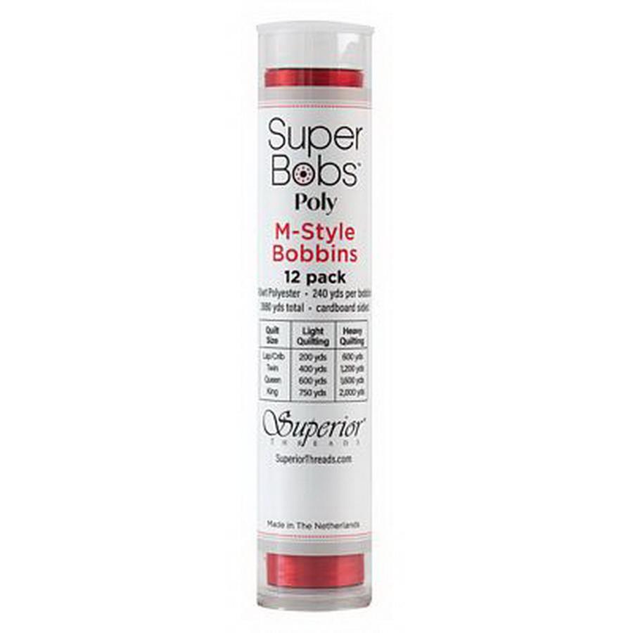 Super Bobs Poly 12pk M-Style-Bright Red