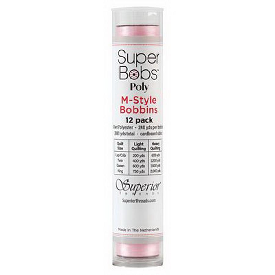 Super Bobs Poly 12pk M-Style-Baby Pink