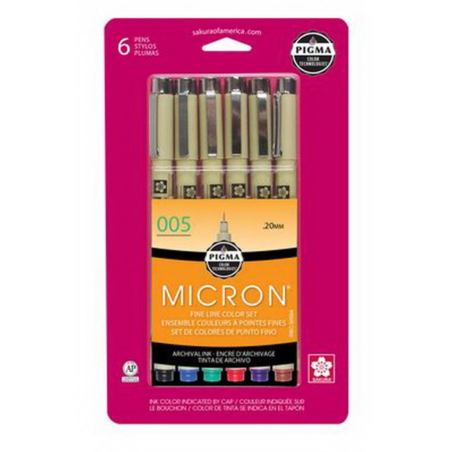 Micron Pen 6 Color Set005.20mm SET
