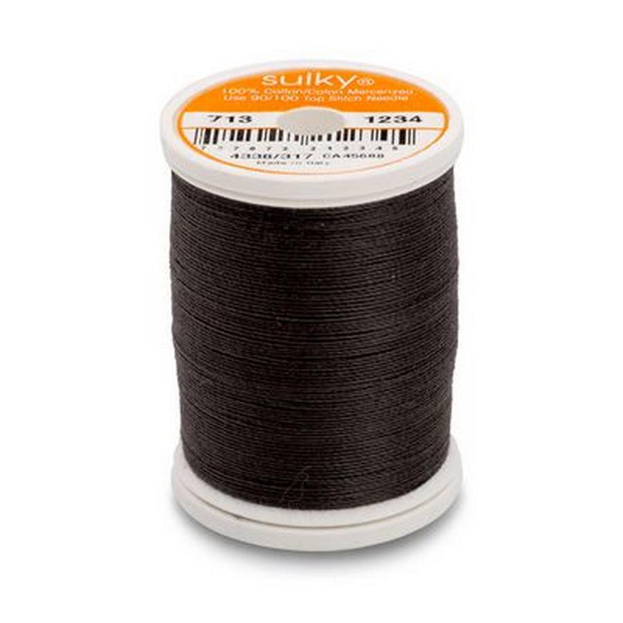 Cotton Thread 12wt 330yd 3 Count ALMOST BLACK