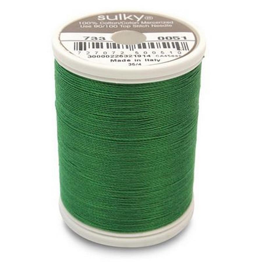 Cotton Thread 30wt 500yd 3 Count JOLLY GREEN