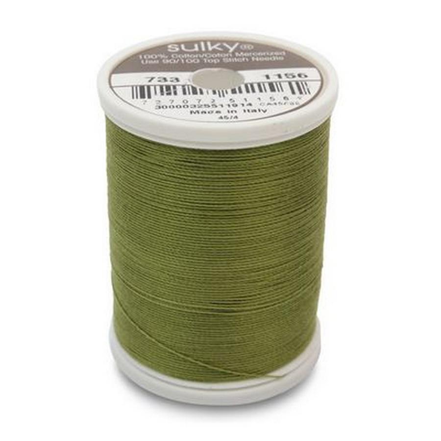 Cotton Thread 30wt 500yd 3 Count LIGHT ARMY GREEN