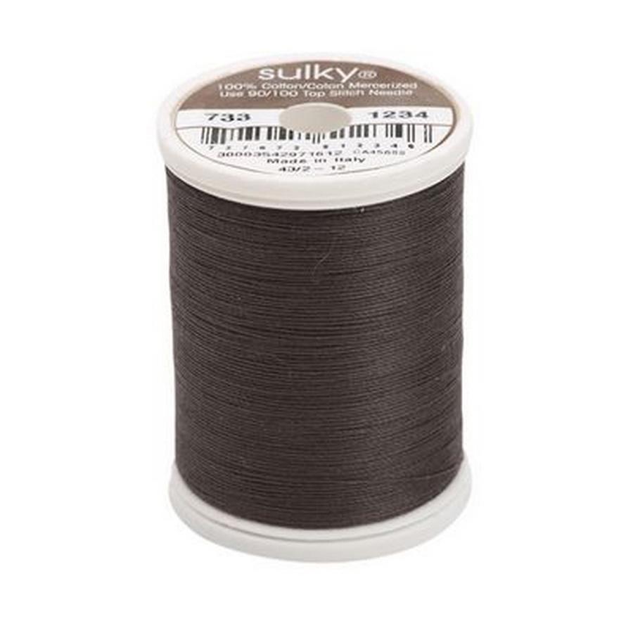 Cotton Thread 30wt 500yd 3 Count ALMOST BLACK