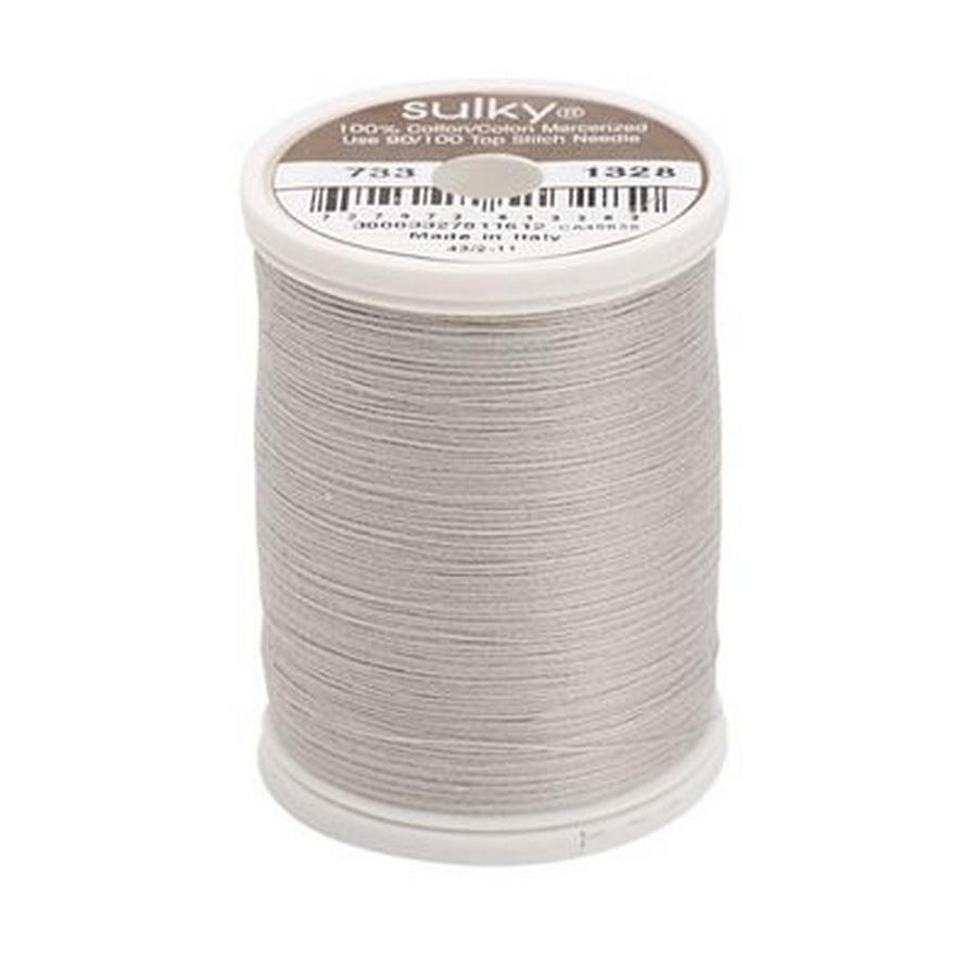 Cotton Thread 30wt 500yd 3 Count NICKEL GRAY