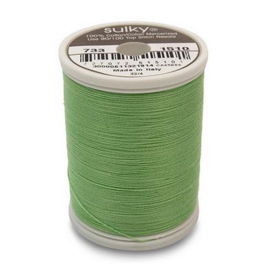 Cotton Thread 30wt 500yd 3 Count LIME GREEN