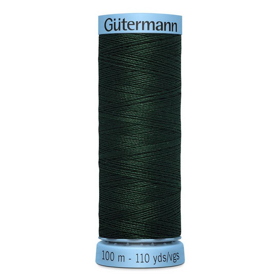 Pure Silk Thread 100m 3ct-  Dark Green BOX03