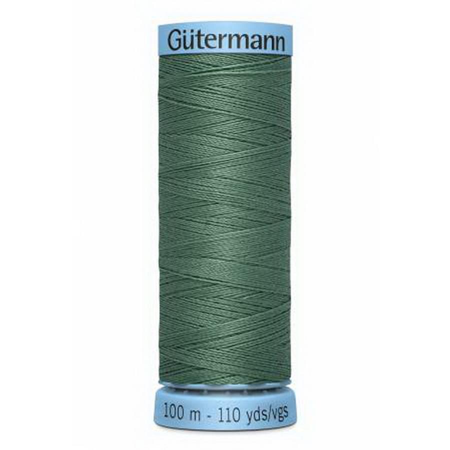 Pure Silk Thread 100m 3ct-  Steel Green