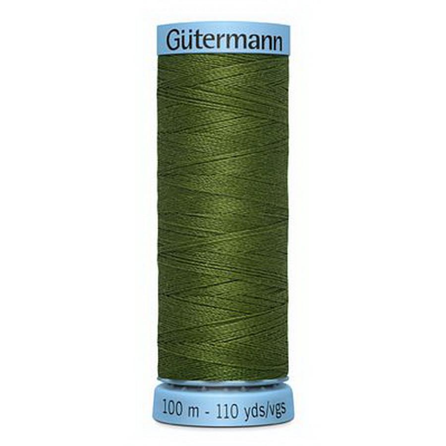 Pure Silk Thread 100m 3ct-  Olive