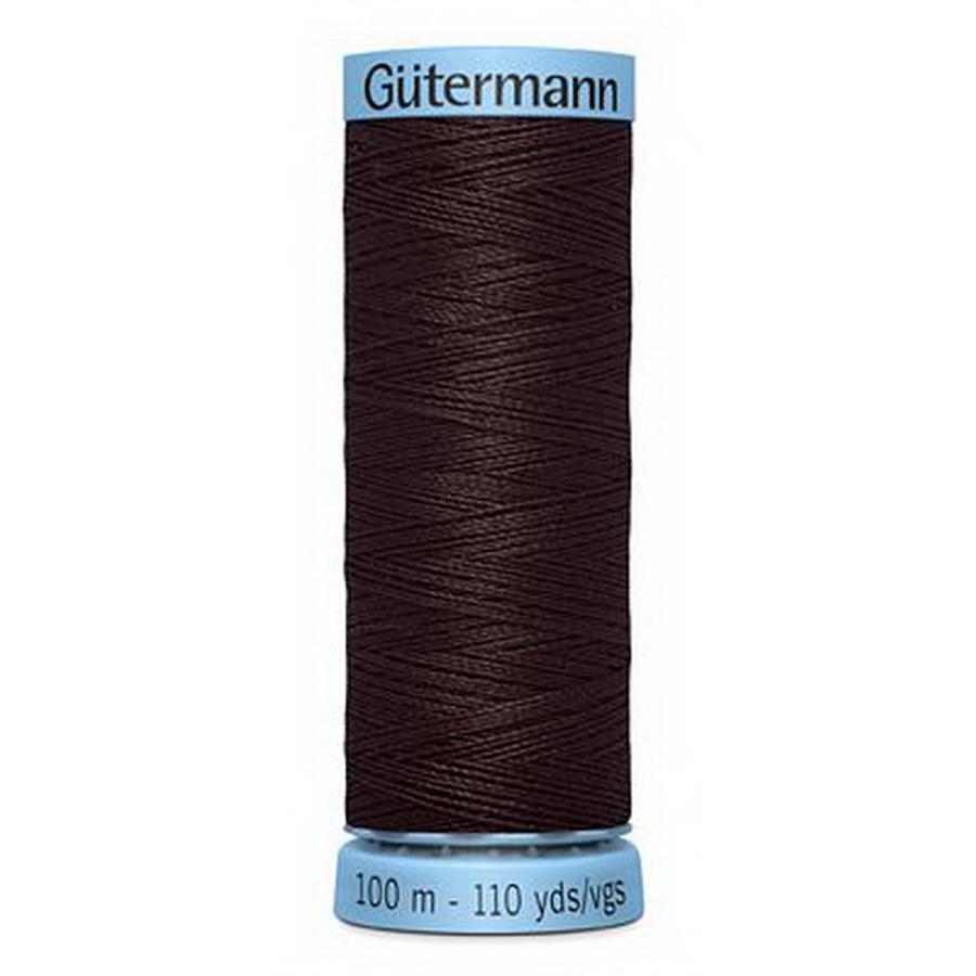 Pure Silk Thread 100m 3ct-  Dark Brown