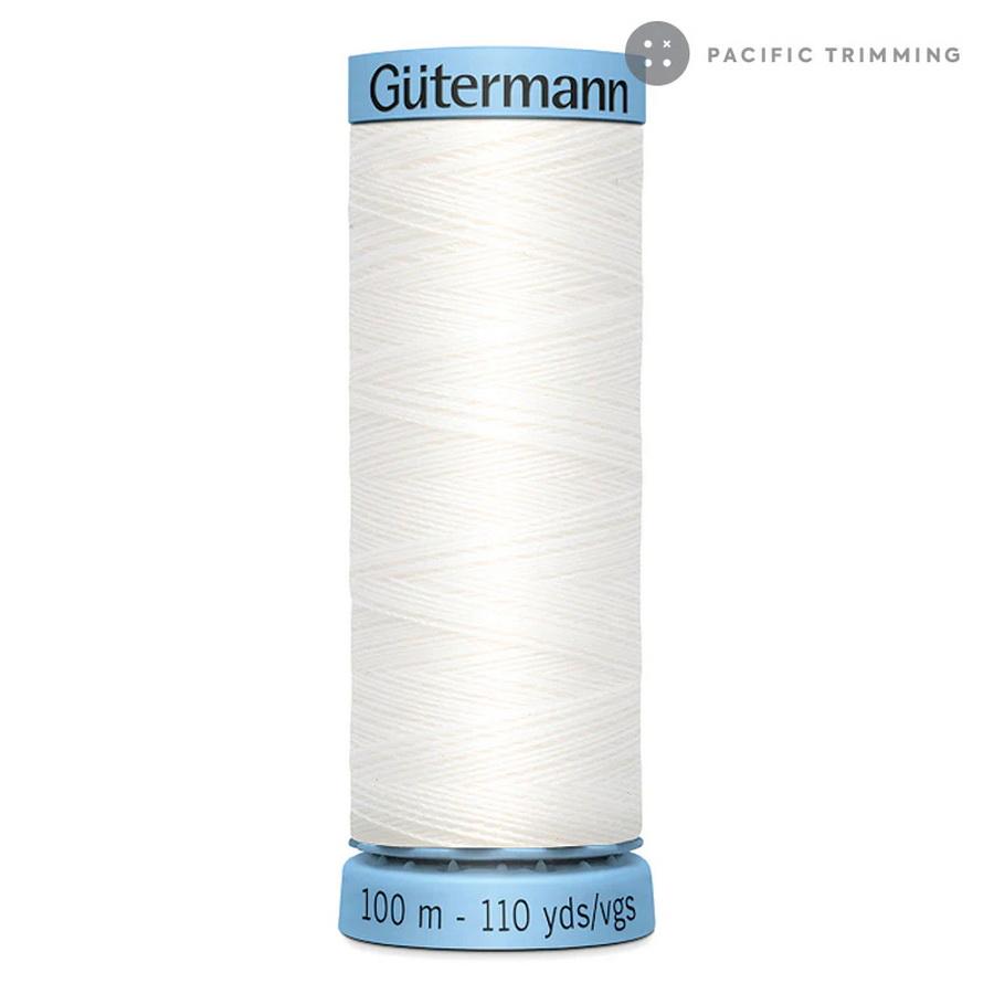 Gutermann Pure Silk Thrd 100m -  White (Box of 3)
