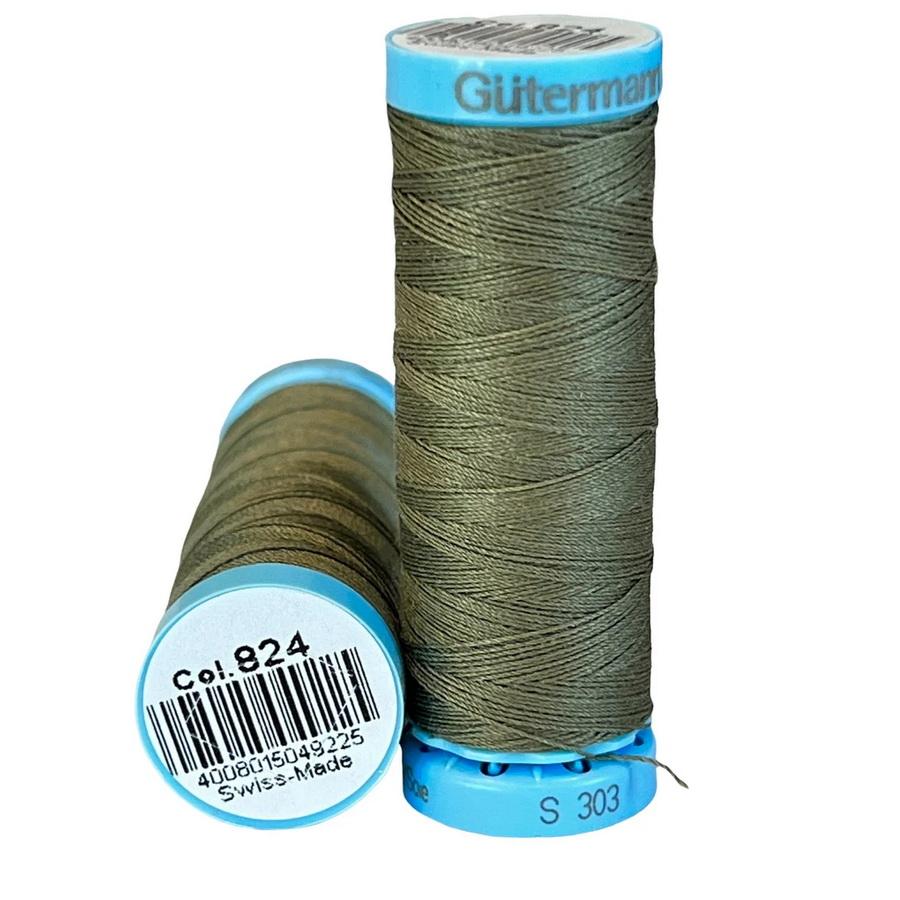 Pure Silk Thread 100m 3ct-  Army Gray
