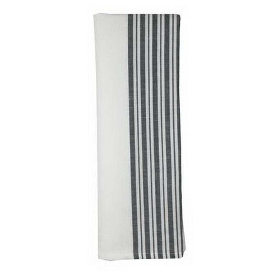 TTWL, 20x28 Cotton Linen Stripe Charcoal White
