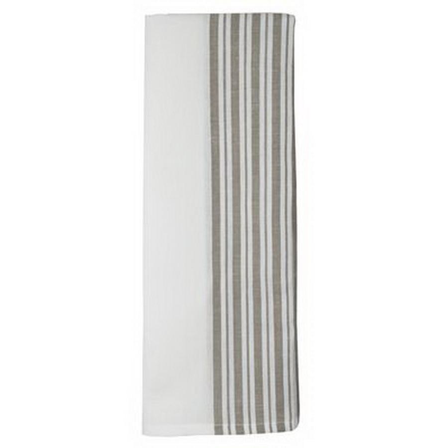 Dunroven House TTWL, 20x28 Cotton Linen Stripe Taupe White (Box of 6)