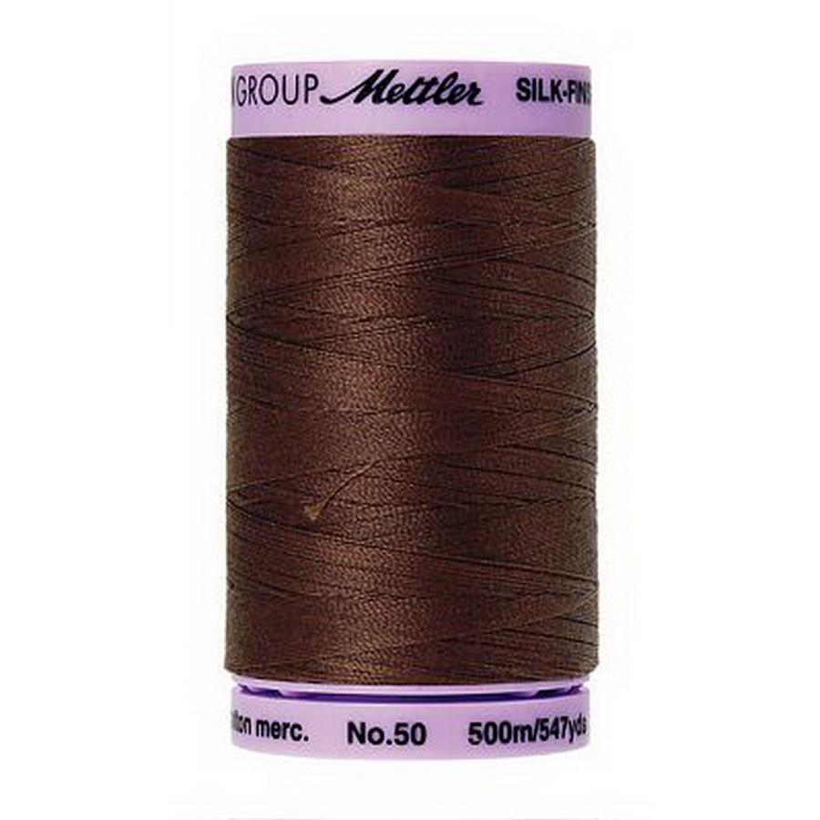 Silk Finish Cotton 50wt 500m (Box of 5) FRIAR BROWN