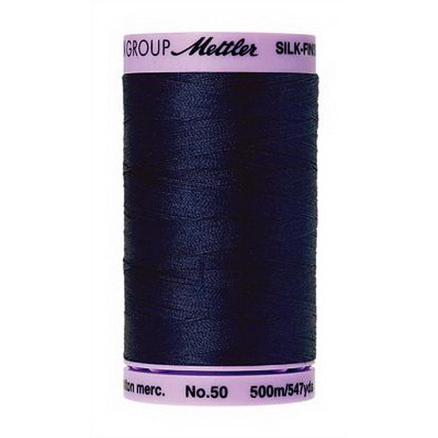 Silk Finish Cotton 50wt 500m 5ct NAVY BOX05