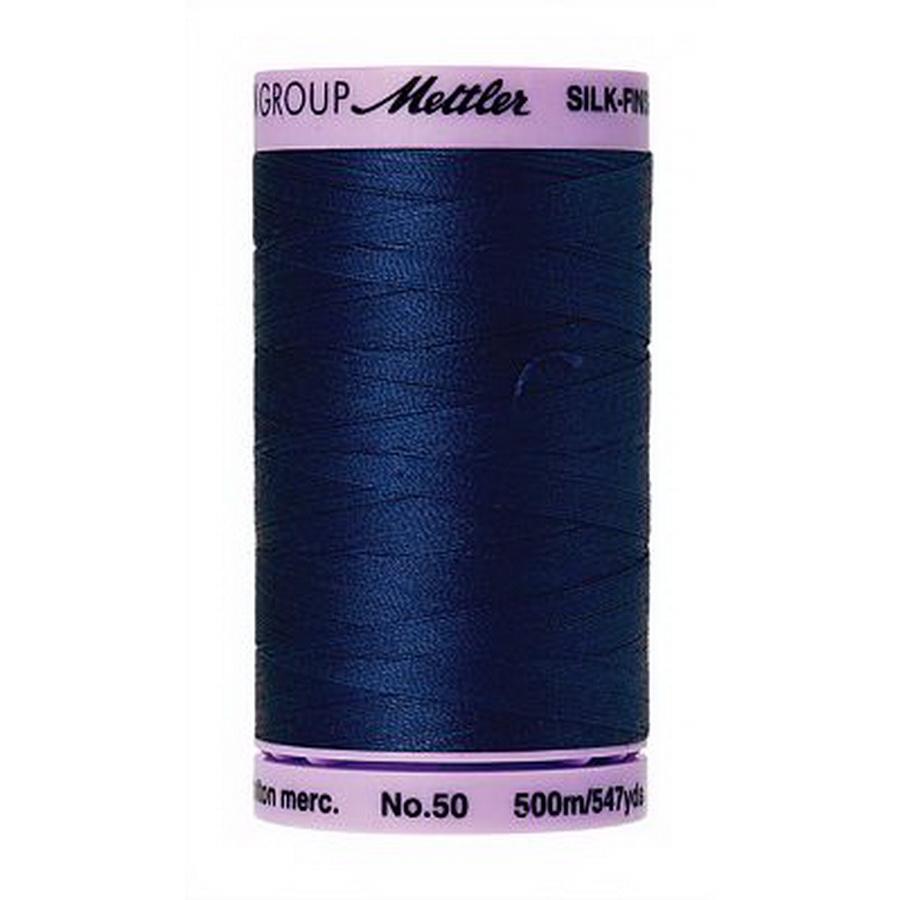 Silk Finish Cotton 50wt 500m (Box of 5) IMPERIAL BLUE