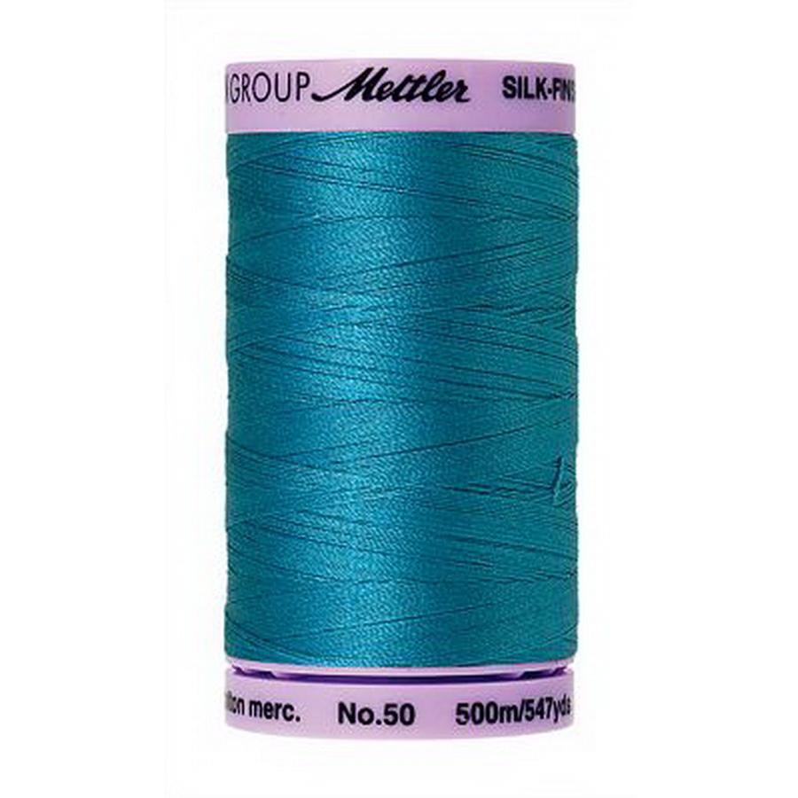 Silk Finish Cotton 50wt 500m 5ct CARIBBEAN BLUE BOX05