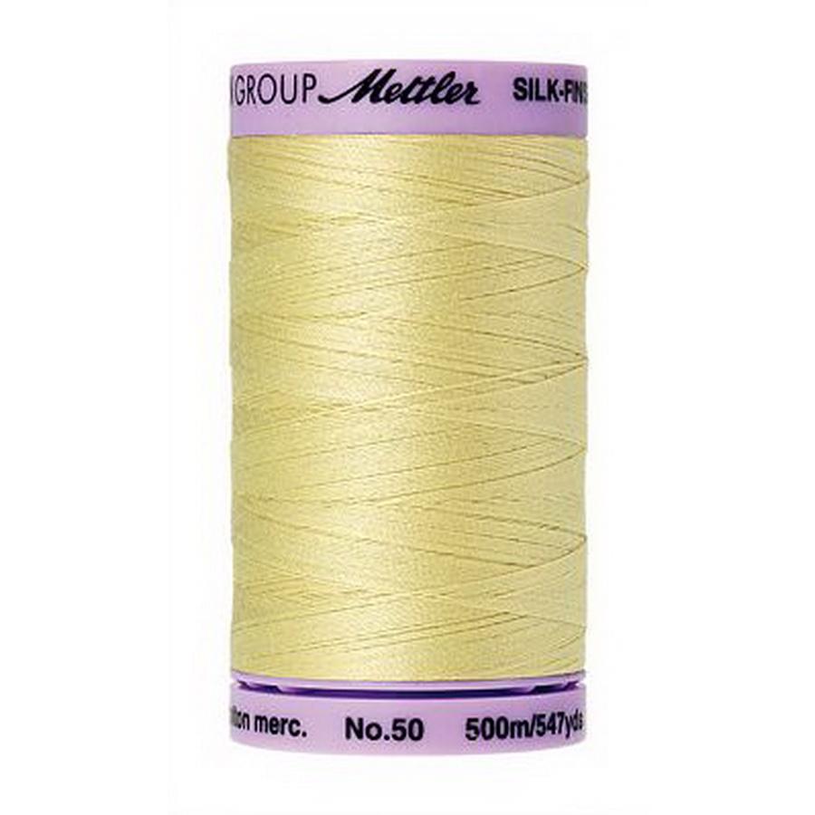 Silk Finish Cotton 50wt 500m (Box of 5) LEMON FROST
