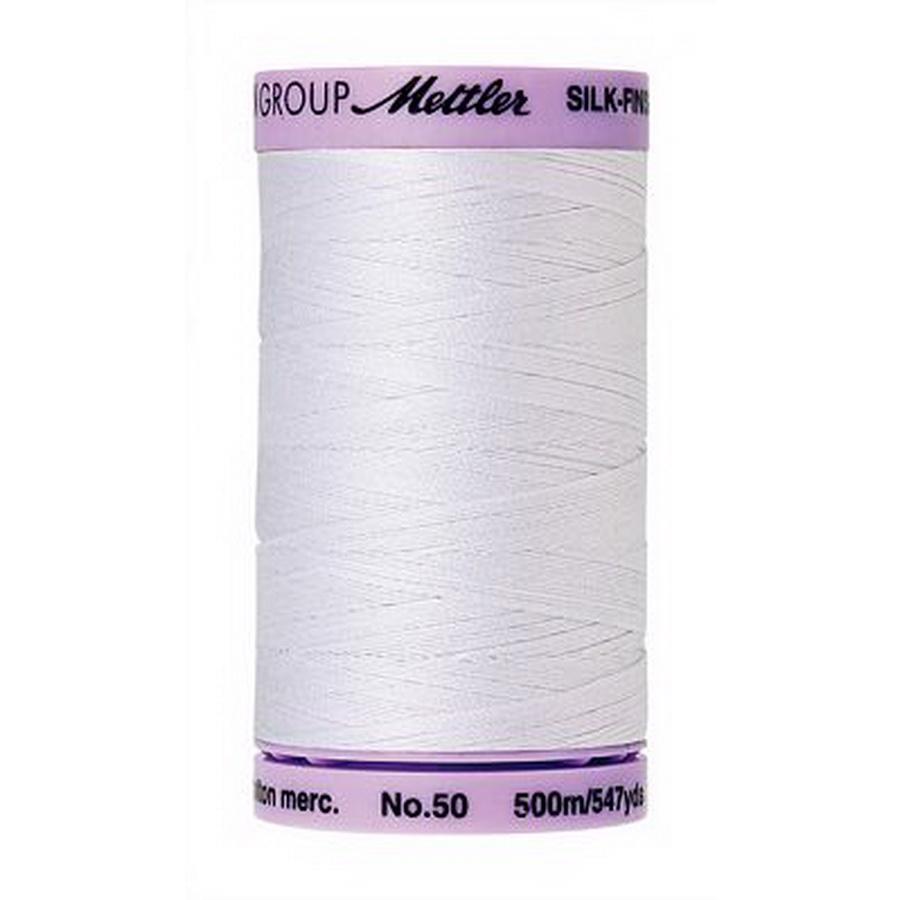 Silk Finish Cotton 50wt 500m 5ct WHITE BOX05
