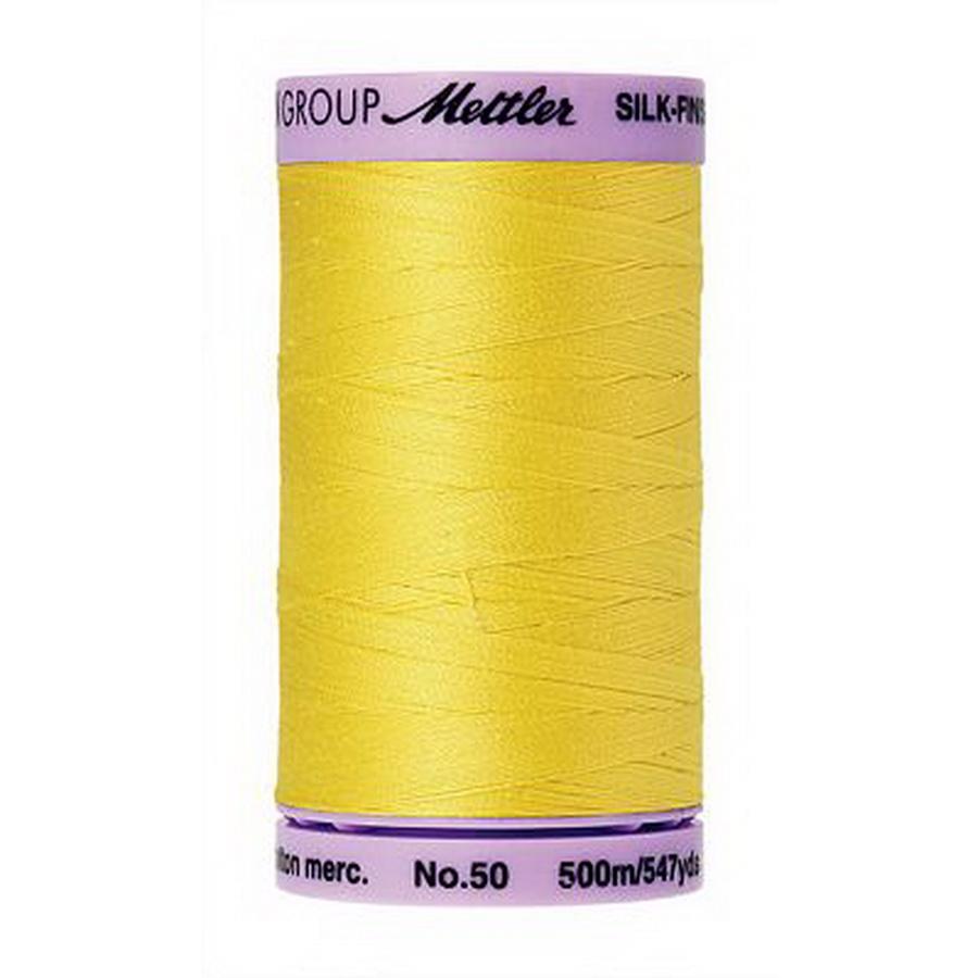 Silk Finish Cotton 50wt 500m (Box of 5) LEMON ZEST