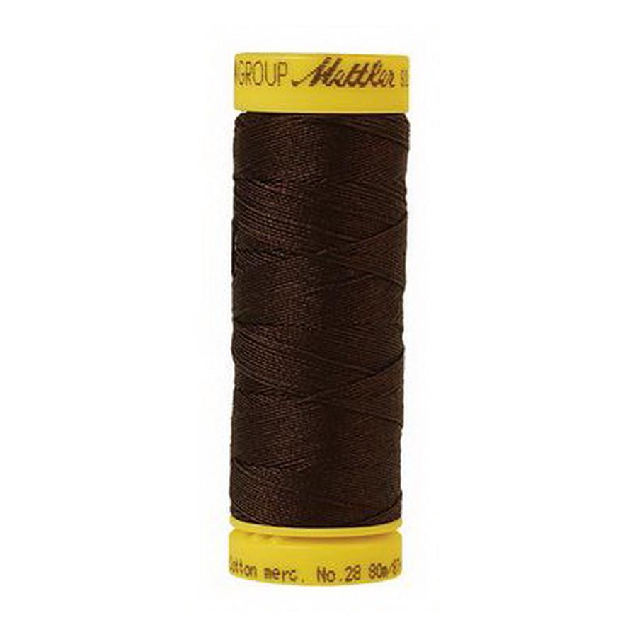Silk Finish Cotton 28wt 80m (Box of 5) VERY DARK BROWN