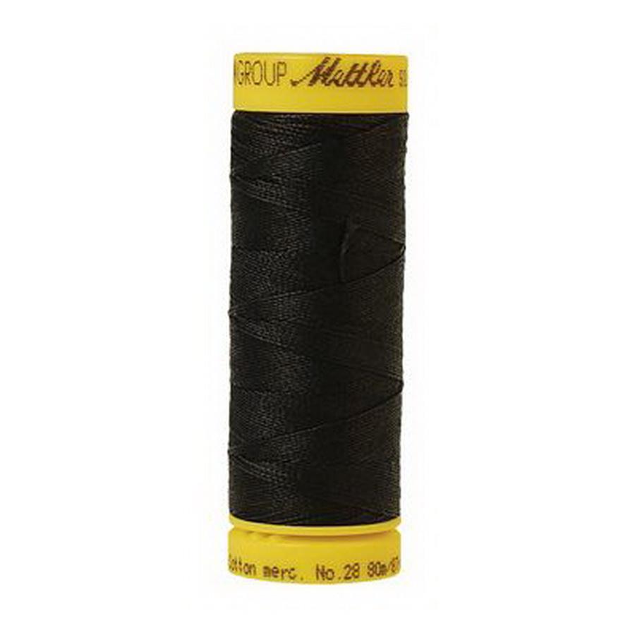 Silk Finish Cotton 28wt 80m 5ct BLACK BOX05