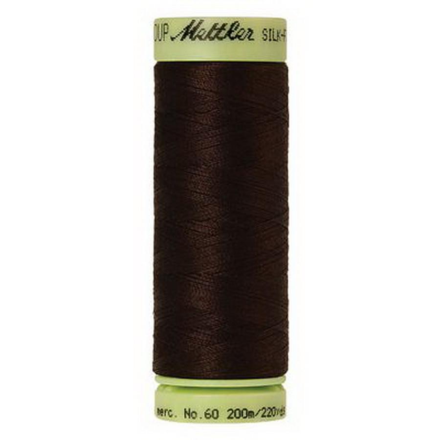 Silk Finish Cotton 60wt 220yd (Box of 5) VERY DARK BROWN