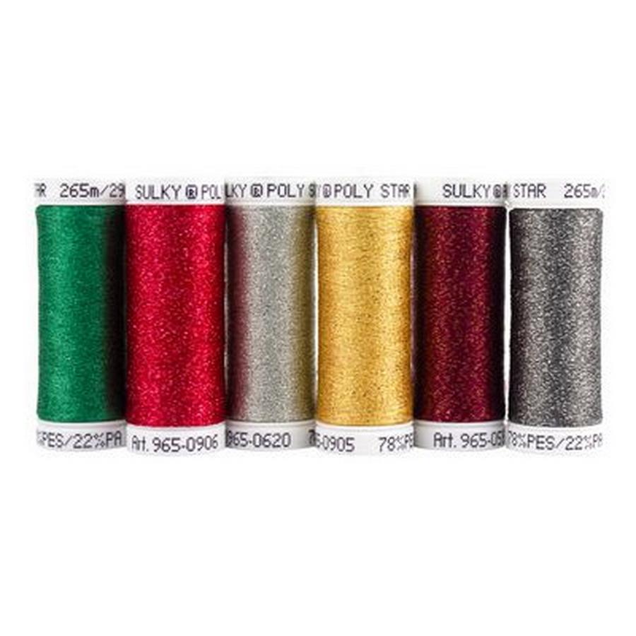 Poly Sparkle Assortment - Classic Christmas (6 Count)
