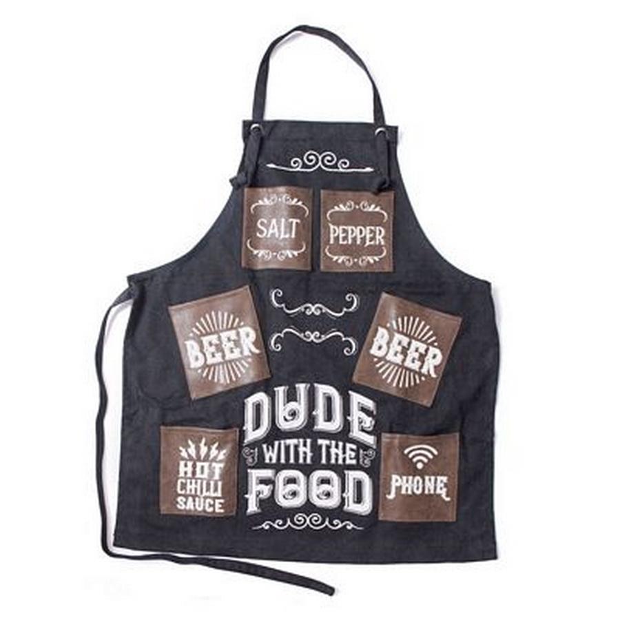 Canvas Apron - Dude with the Food