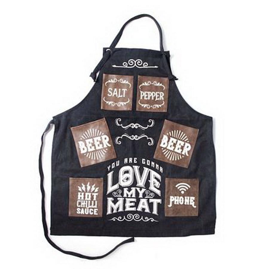 Canvas Apron - Love My Meat
