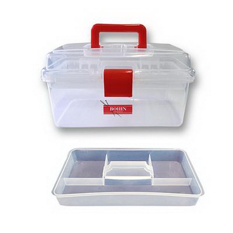 Clear Plastic Sewing Box Med