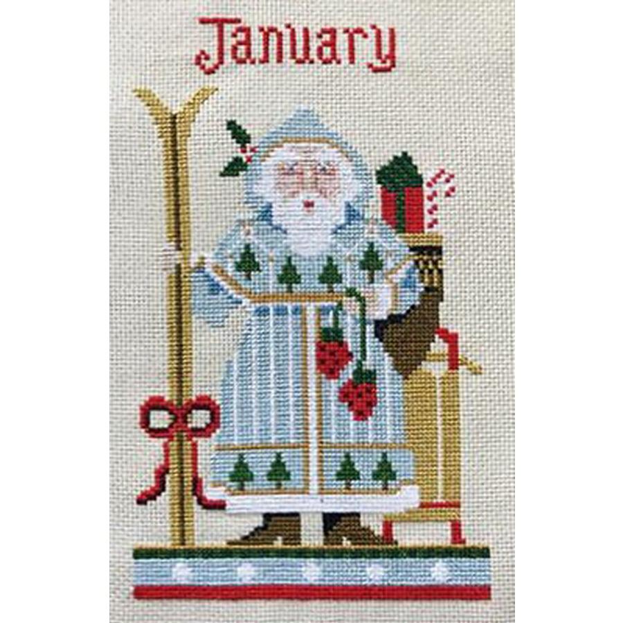 January Santa Cross Stitch Kit
