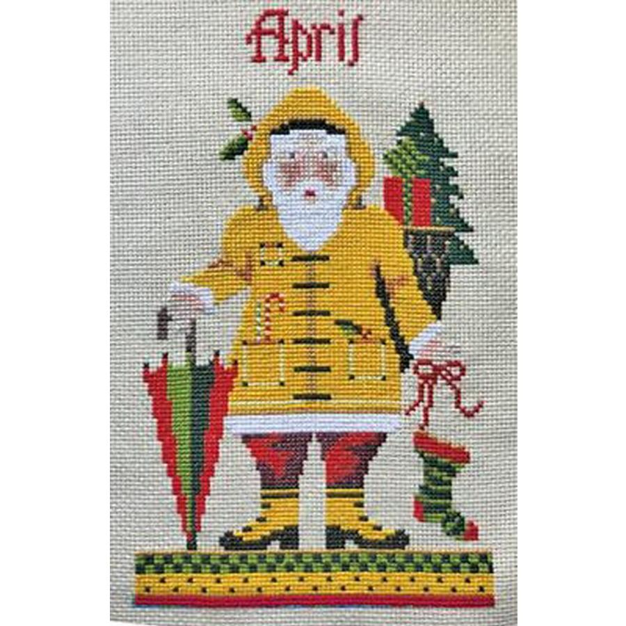 Colonial Needle Co. April Santa Cross Stitch Kit