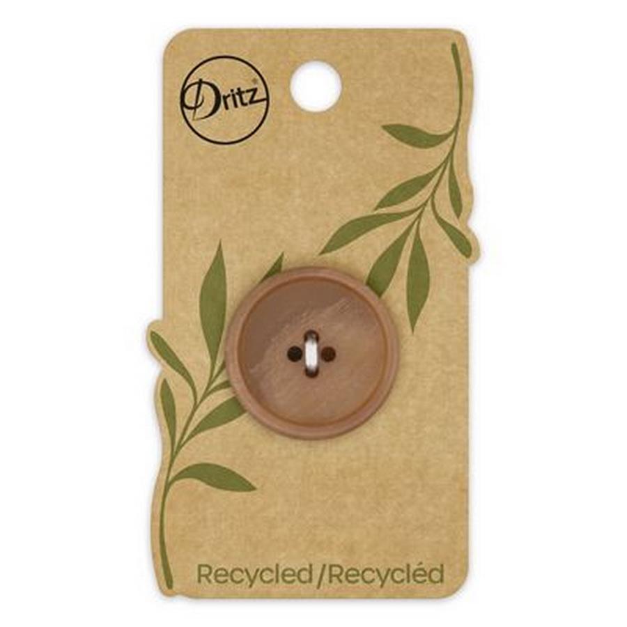 Recycled Paper Round 4hole Beige 28mm 1ct