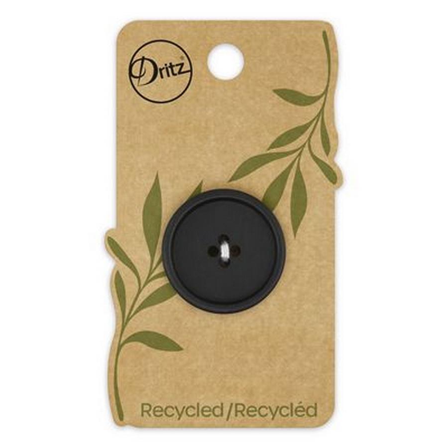 Recycled Paper Round 4hole Black 28mm 1ct