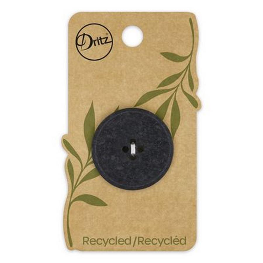 Recycled Cotton Stitch 4hole Black 30mm 1ct