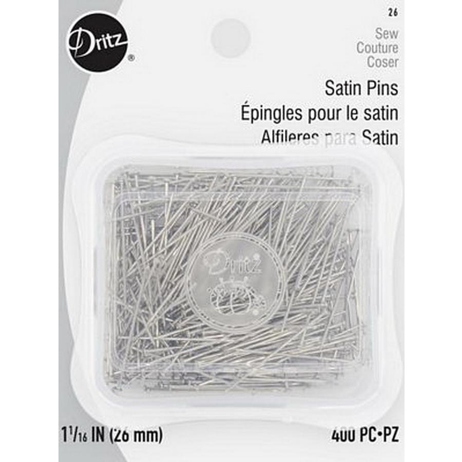 Dritz Satin Pins 1-1/16in 400ct (Box of 3)