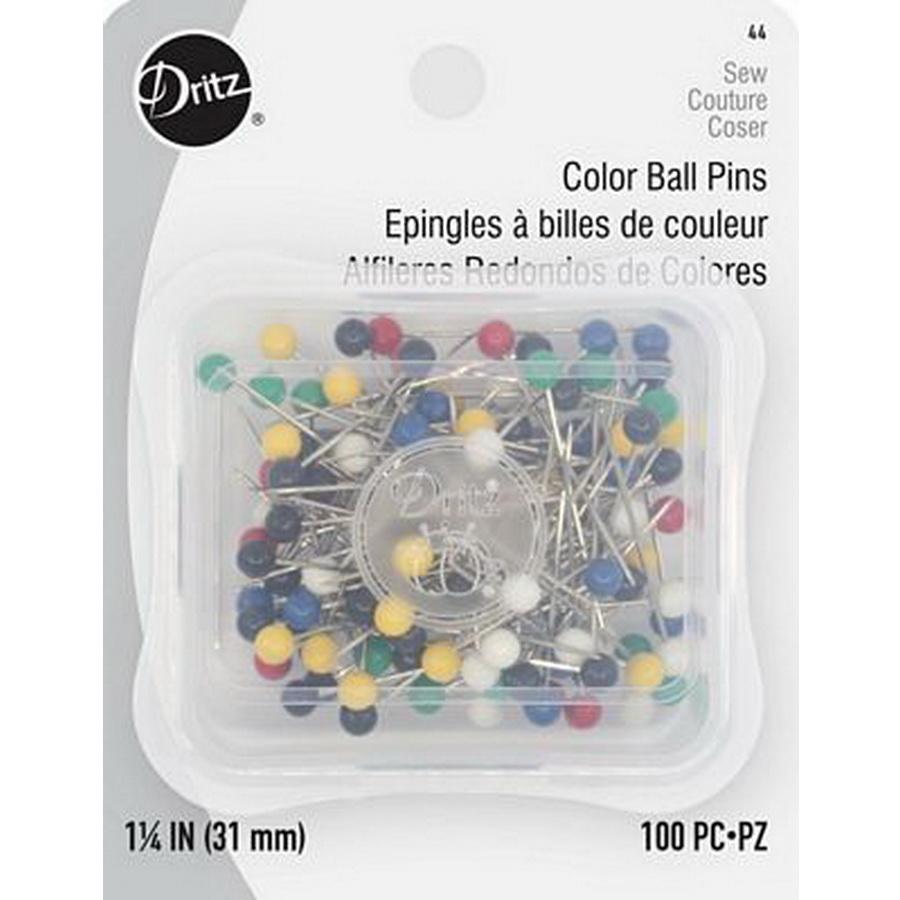 Color Ball Pins 1-1/4in 100ct BOX06